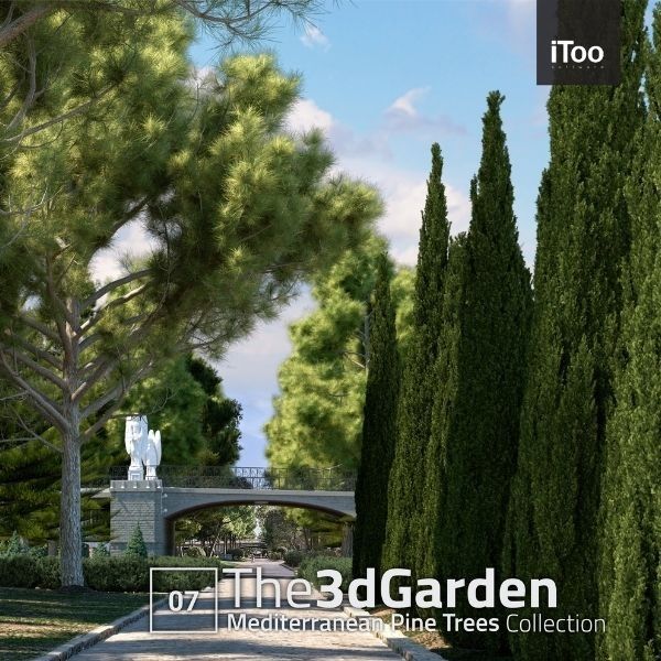 The 3DGarden - Mediterranean Pine Trees Collection Vol. 1